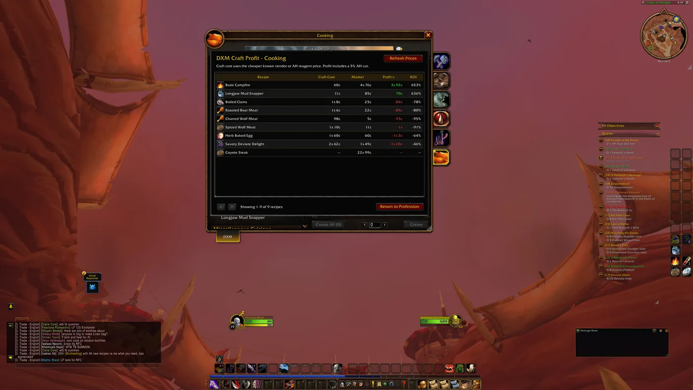 Market Scanner screen in DXM